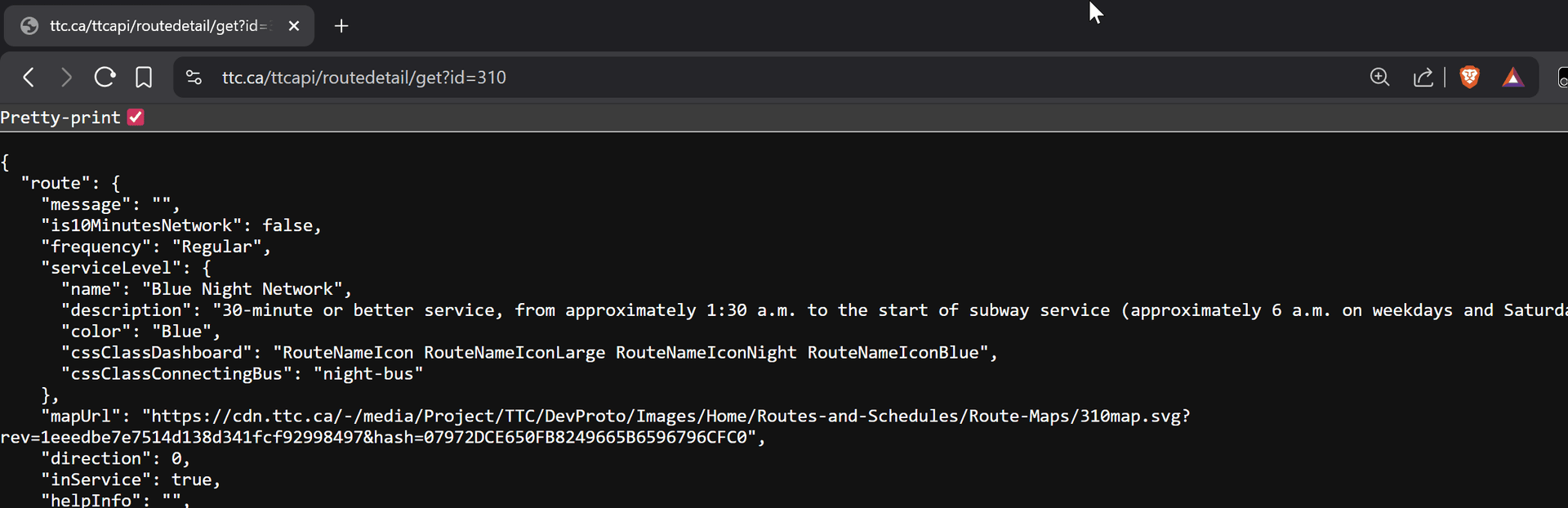 Route Detail API