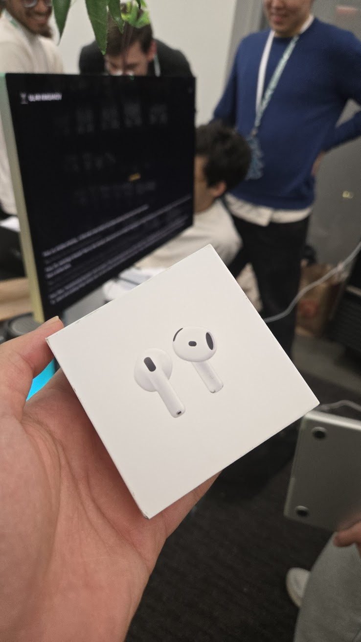 The airpods I won